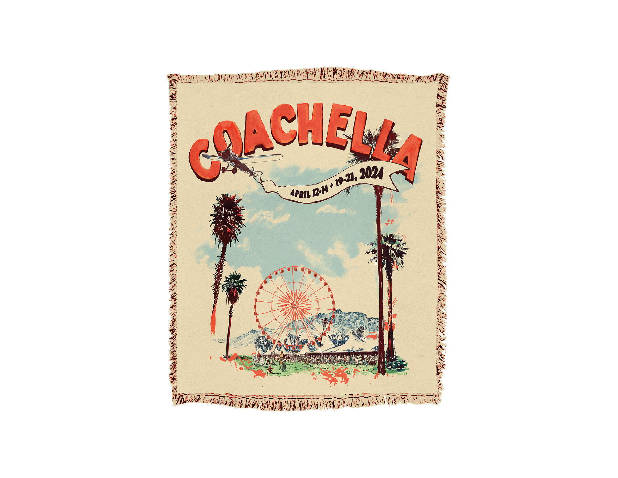 Coachella 2024 Woven Blanket