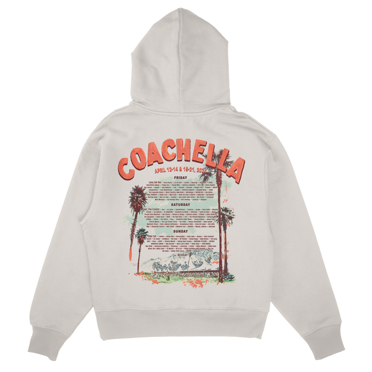 Desert Elements 2024 Lineup Hoodie Brown